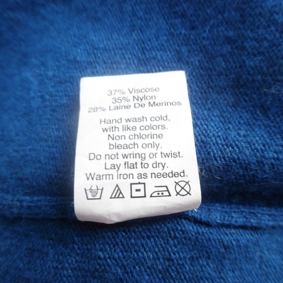 J. Crew Intarsia Polar Bear Wool Blend Striped Blue Pullover Sweater E4916 - Picture 8 of 9